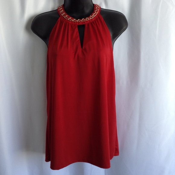 BLACK COLLECTION WOMEN'S RED TURTLENECK TOP - Picture 1 of 4
